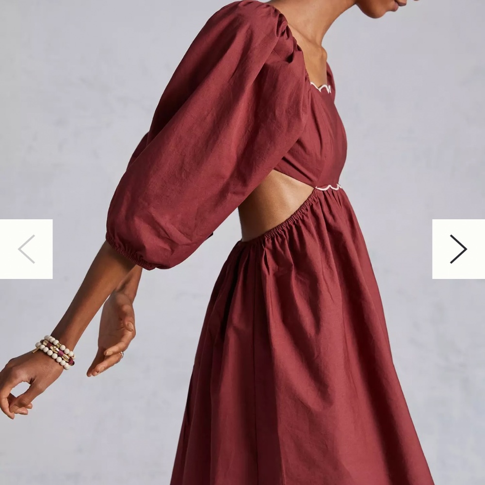 NWT Anthropologie Scalloped Mini dress XS